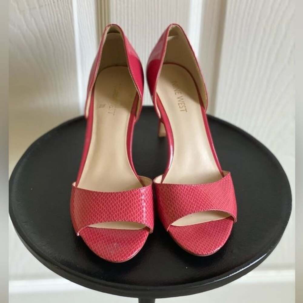 Nine West Red Peep Toe Heels